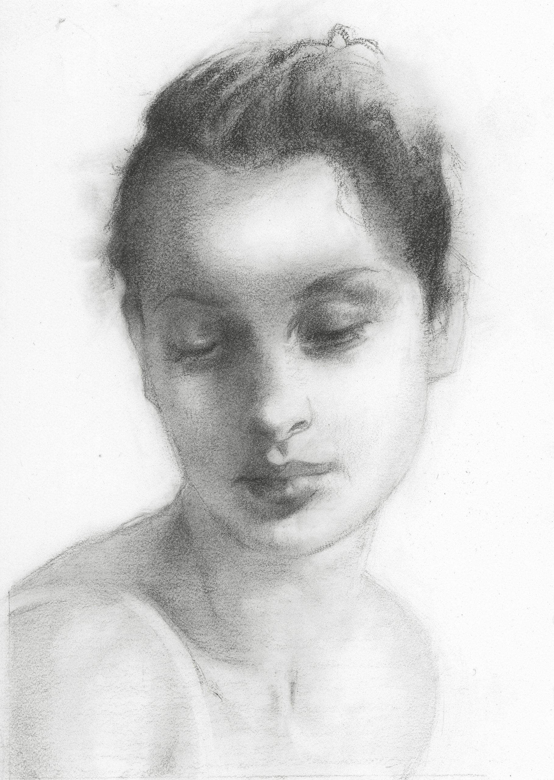 face portrait of a ballerina