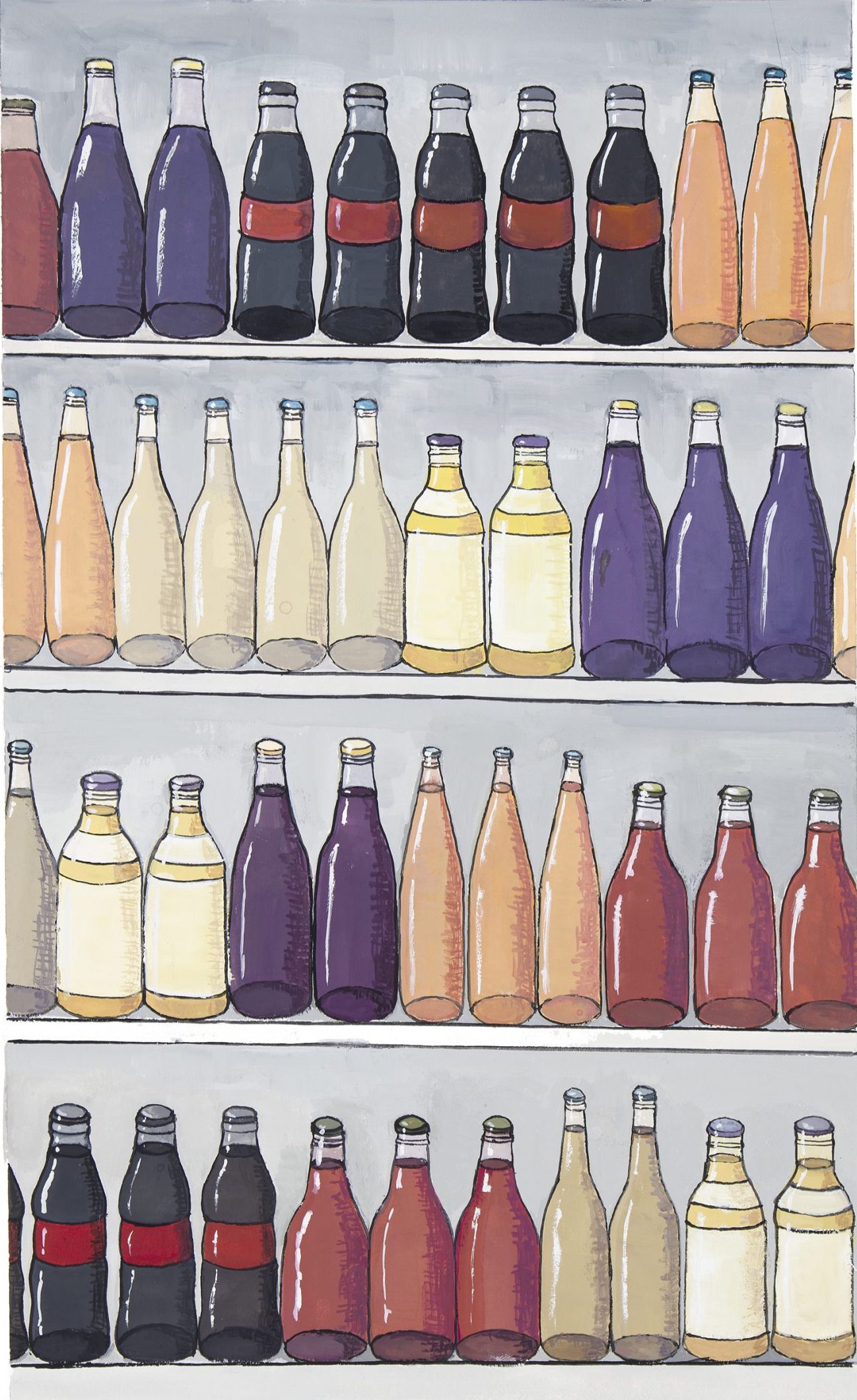 Soda bottles in Judd's store